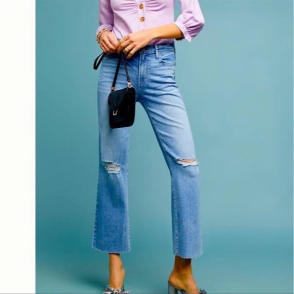 PAIGE Denim - PAIGE Atley High Waist Ripped Ankle Flare Jeans
